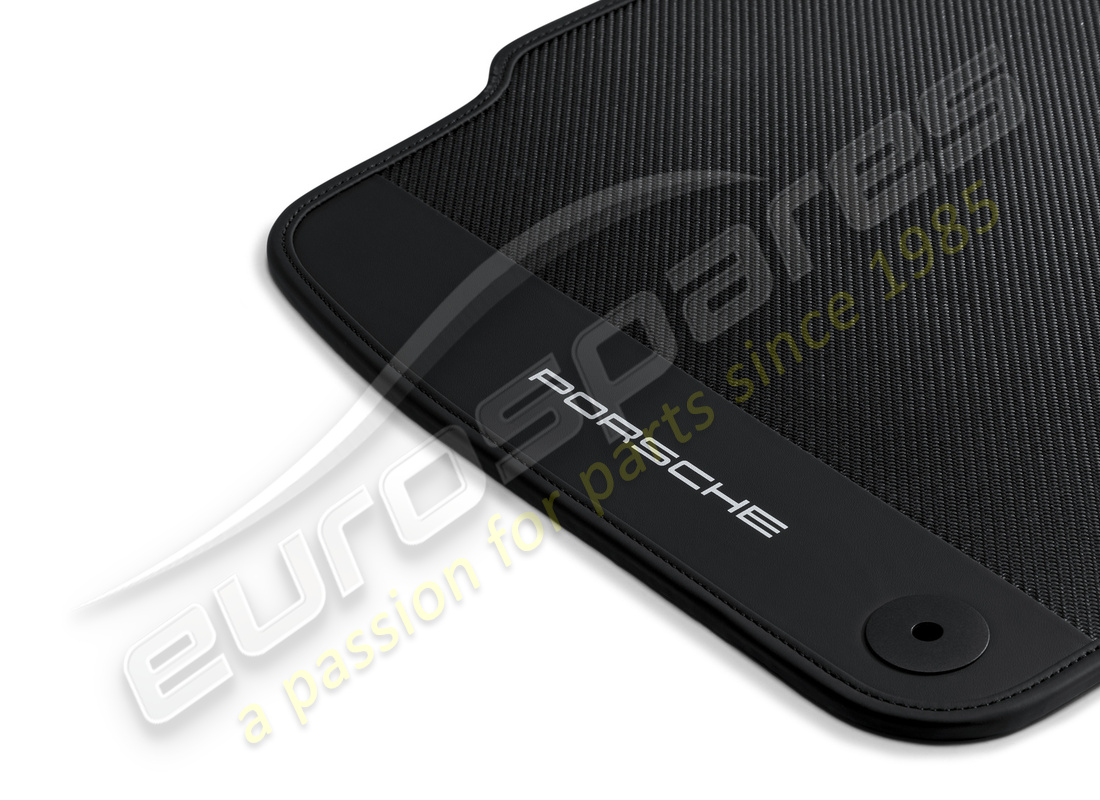 nuevo porsche carbono alfombras de piso con borde de cuero. número de pieza 9y0044844 (2)