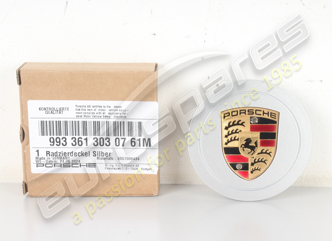 nuevo tapacubos porsche - porsche escudo - d >>- mj 1996 plateado. número de pieza 9933613030761m (3)