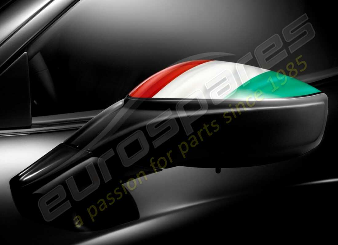 nuevo espejo de puerta con bandera tricolor de italia ferrari. número de pieza 70002195 (1)
