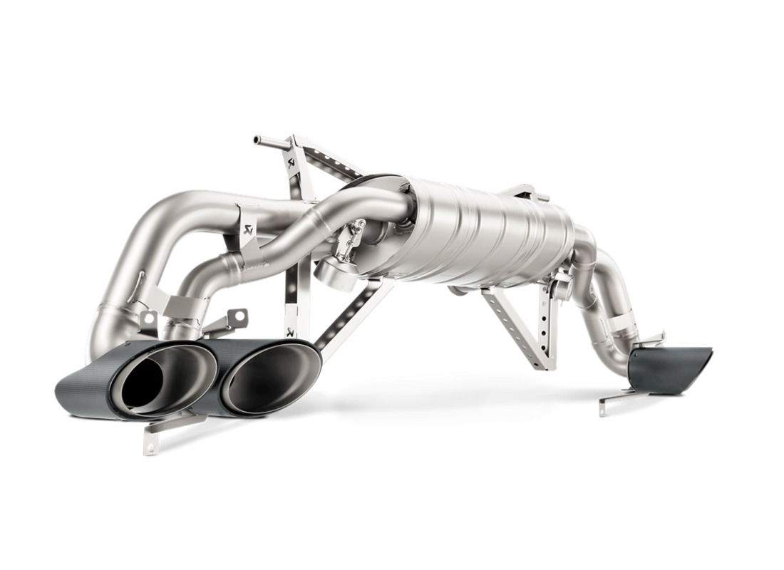 nuevo akrapovic lamborghini huracán lp580-2 / lp 610-4 coupe / spyder | línea slip-on (titanio). número de pieza mtplati2 (1)