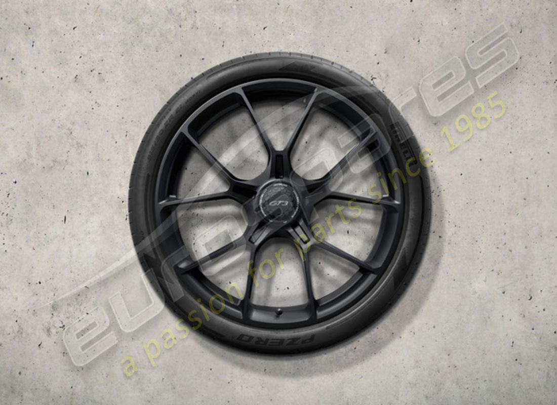 nuevo porsche juego de 20/21-inch gt3 ruedas - en negro. número de parte 992044680ca (1)