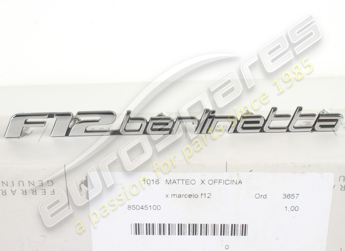 nueva insignia berlinetta ferrari f12. número de pieza 85045100 (2)