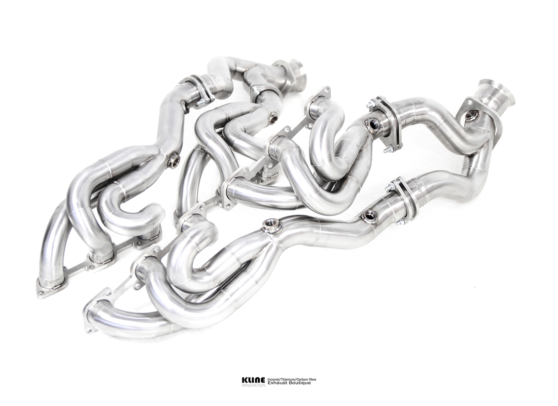 nuevo kline innovation ferrari 599 gtb colectores - inconel. número de pieza klfer599gtbmfinc (1)