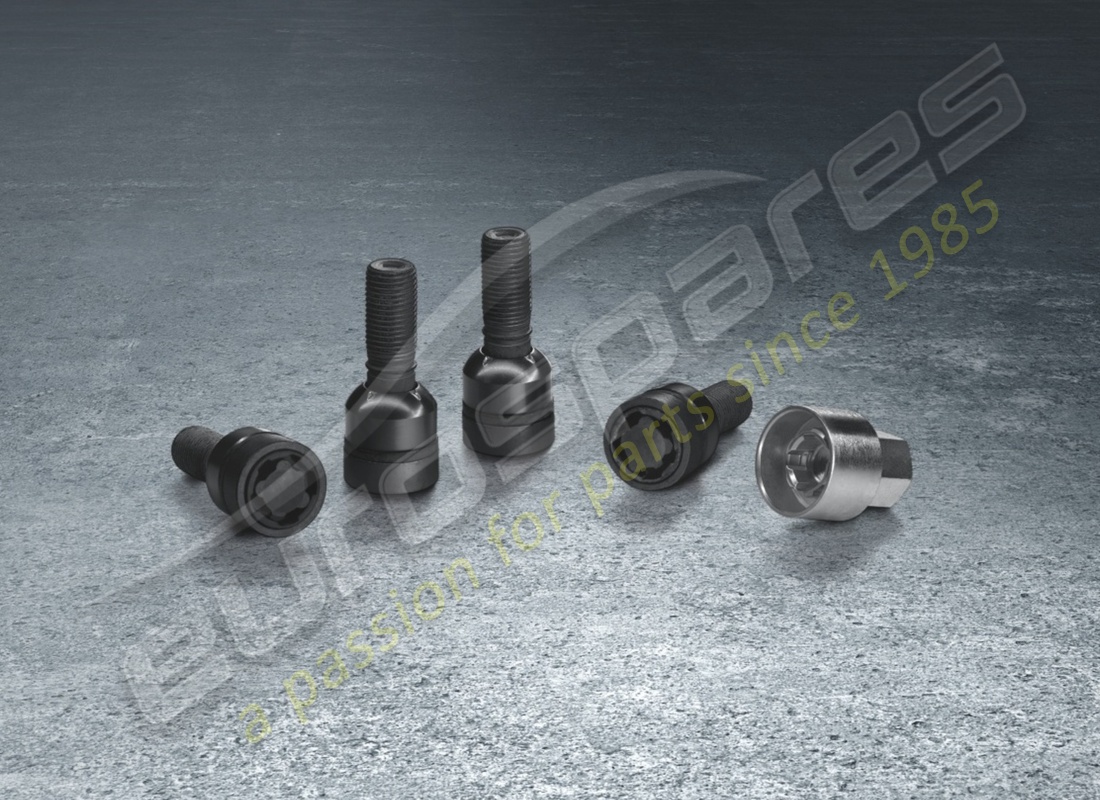nuevos pernos de rueda antirobo porsche, negros, 49mm. número de pieza 971698030b (1)