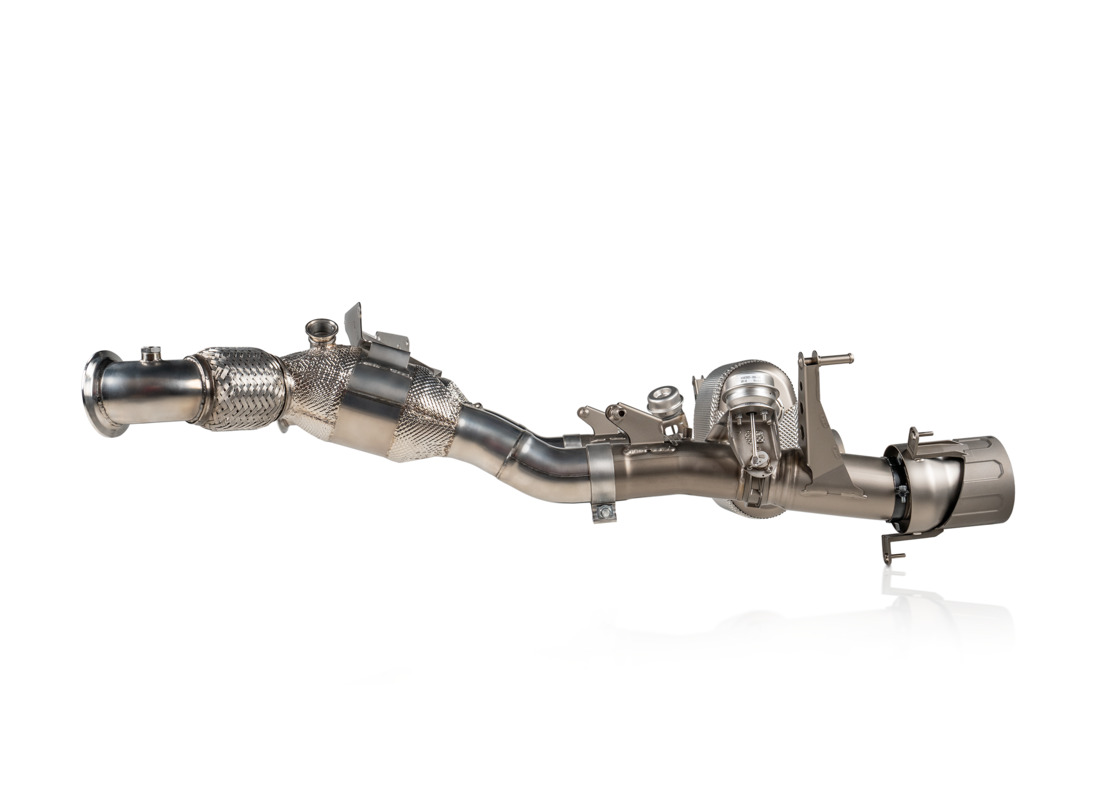 nuevo akrapovic ferrari f8 tributo / spider | línea evolution (titanio). número de pieza sfet1 (2)