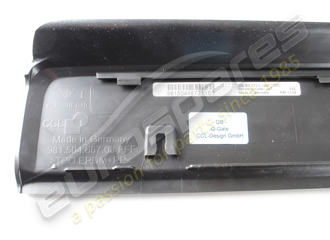 NUEVA PLACA DE ESTRIBO NEGRA PORSCHE. NÚMERO DE PIEZA 981504467211E0 (5) nueva placa de estribo negra porsche. número de pieza 981504467211e0 (5)