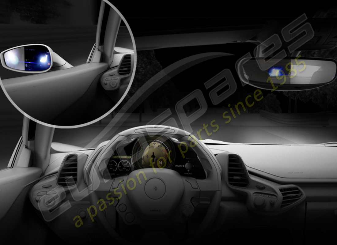 nuevo kit de espejo electrocromico ferrari. número de pieza 70003075 (1)