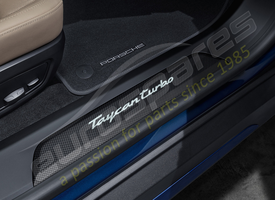 nuevos protectores de umbral de puerta de carbono mate porsche, iluminados. número de pieza 9j1073800 (1)