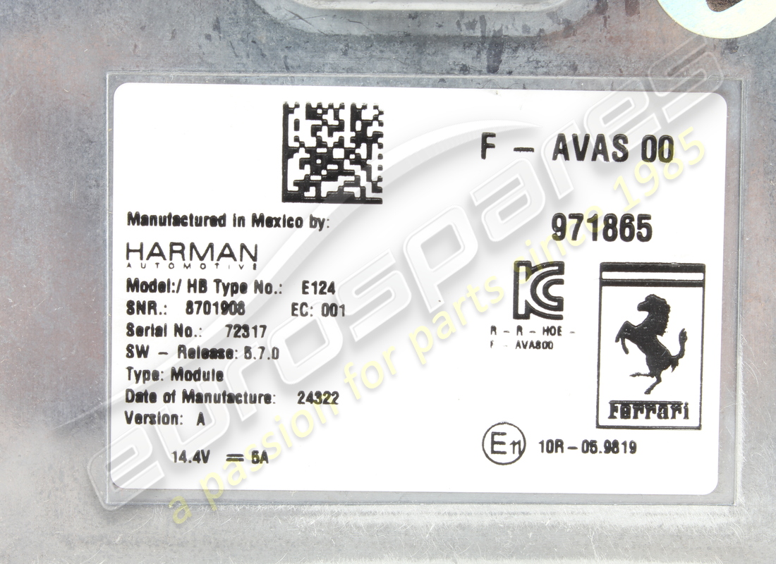 avas de ferrari ecu usados. número de parte 971865 (2)