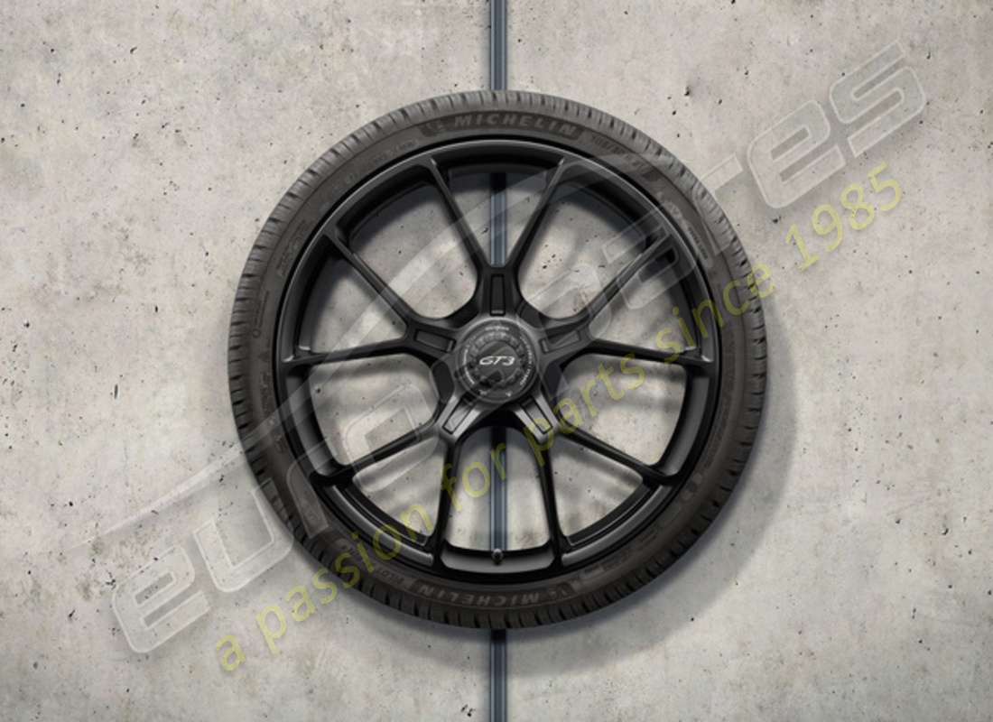 nuevo porsche 20/21-inch gt3 juego de llantas y neumáticos de invierno pintados en negro (satinado-brillo). número de parte 992044601ca (1)