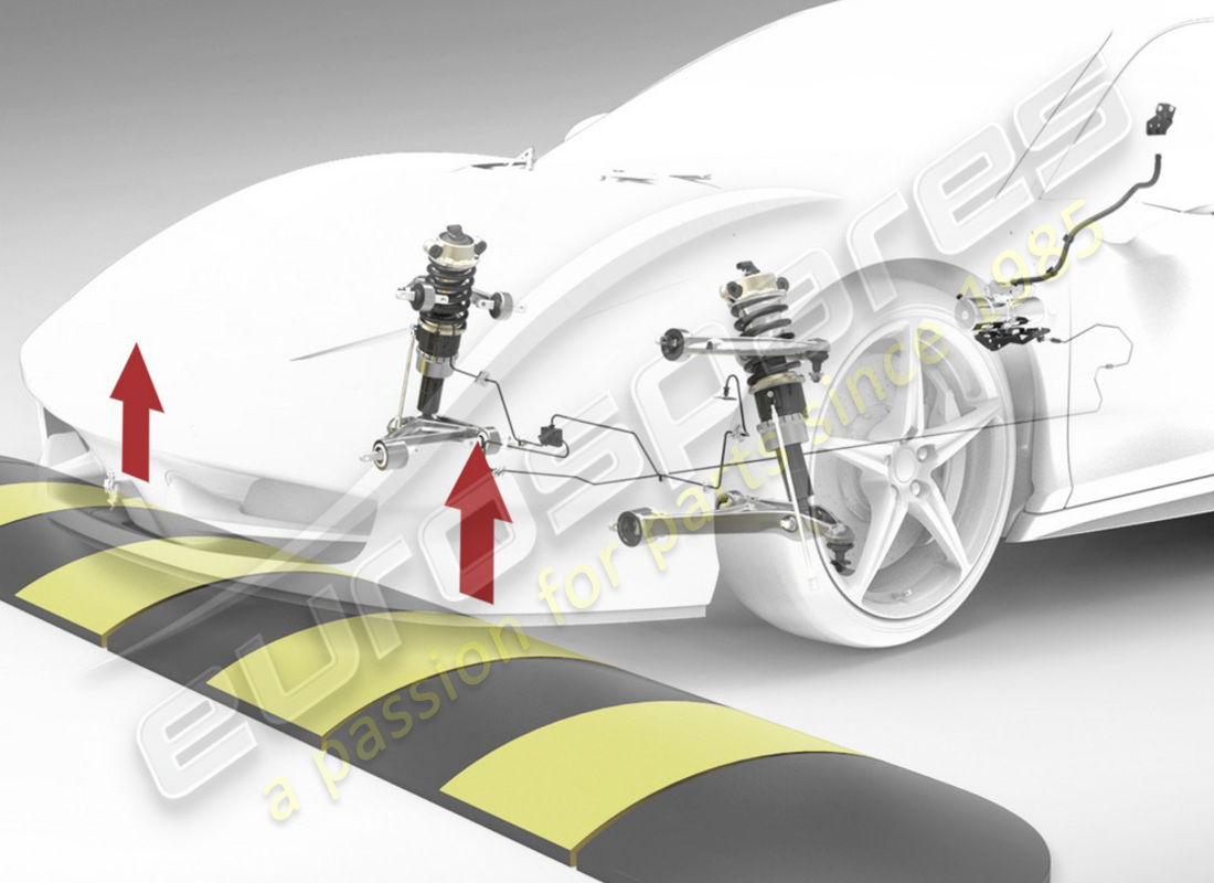 NUEVO Ferrari KIT DE ELEVACIÓN DE SUSPENSIÓN DELANTERA. NÚMERO DE PIEZA 70002746 (1)