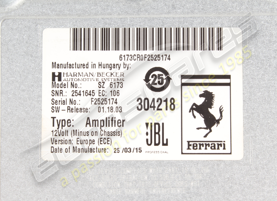 amplificador ferrari 16-channel usado. número de parte 304218 (8)