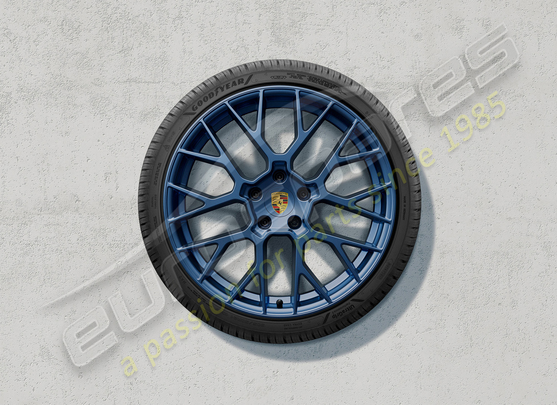nuevo juego de ruedas y neumáticos de invierno rs spyder design, pintados en azul índigo. número de pieza 992044631g (1)