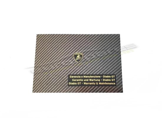 nuevo lamborghini tarjeta de garantía diablo gt número de pieza 901325765