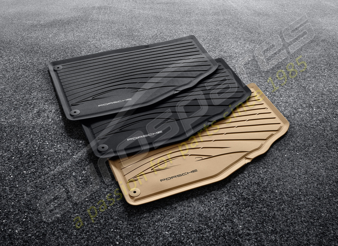 nuevo porsche para todo clima alfombras de piso (negro). número de pieza 981044800441e0 (1)