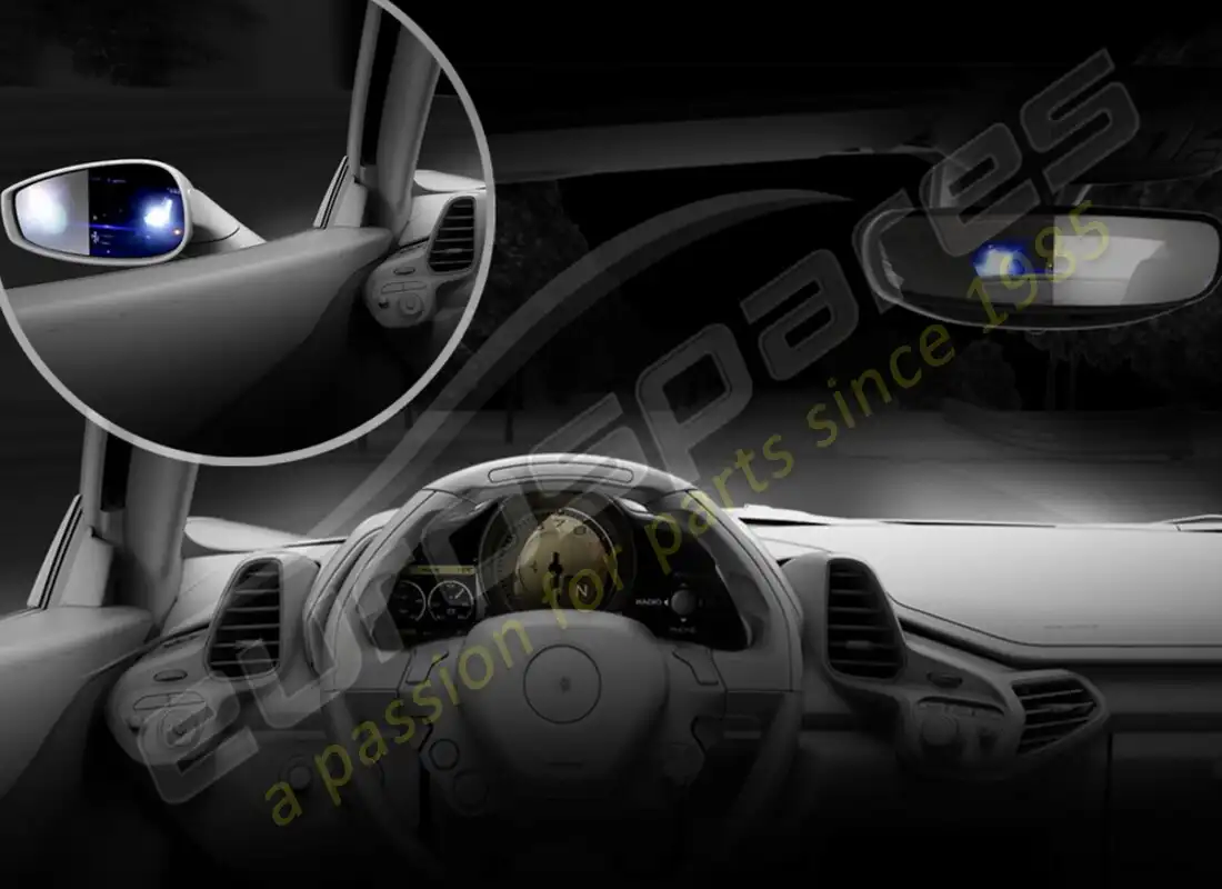 nuevo ferrari espejo retrovisor interno. número de parte 84475000 (1)