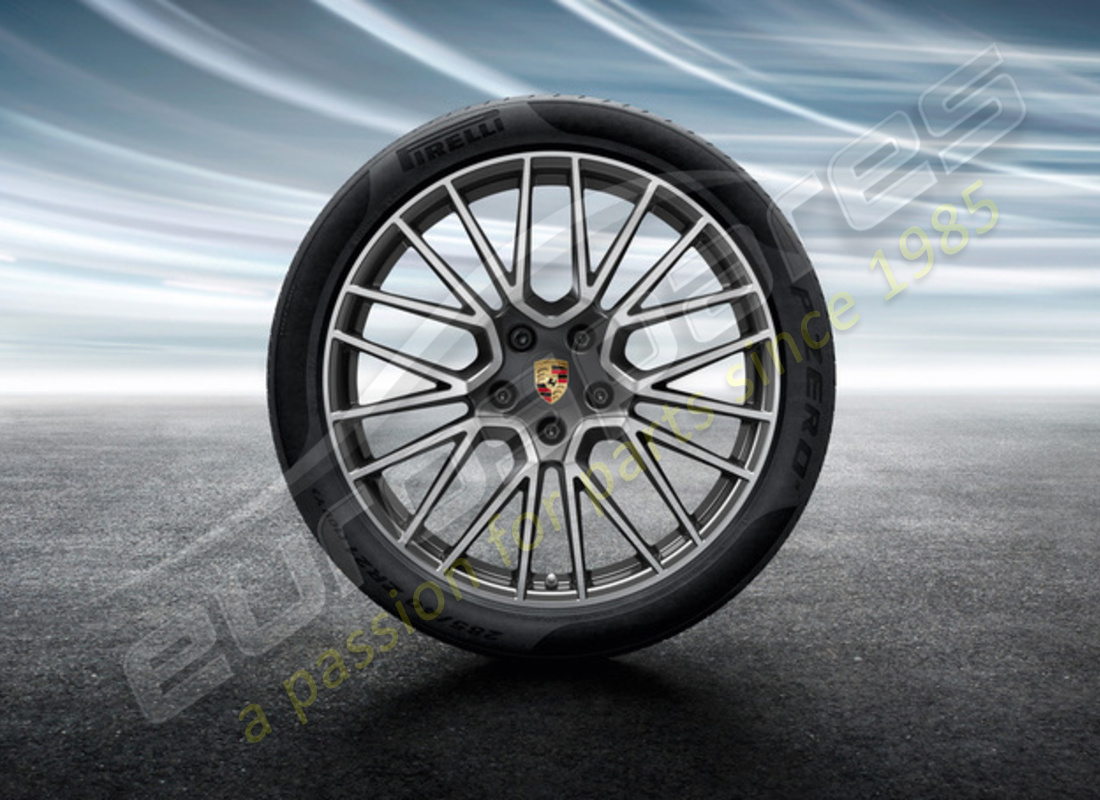 nuevo juego de ruedas y neumáticos de verano con diseño rs spyder de porsche 21 pulgadas. número de pieza 9y0044640h (1)