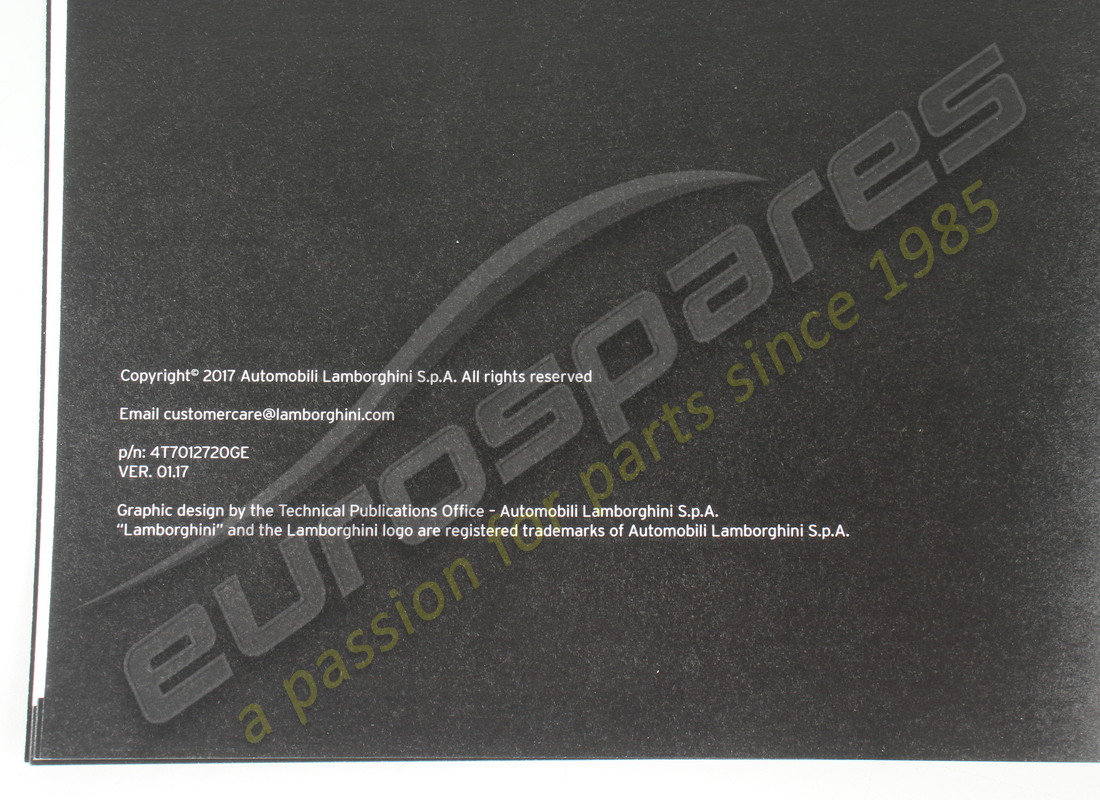 nuevo lamborghini manual del propietario guía rápida ing. número de pieza 4t7012720ge (3)