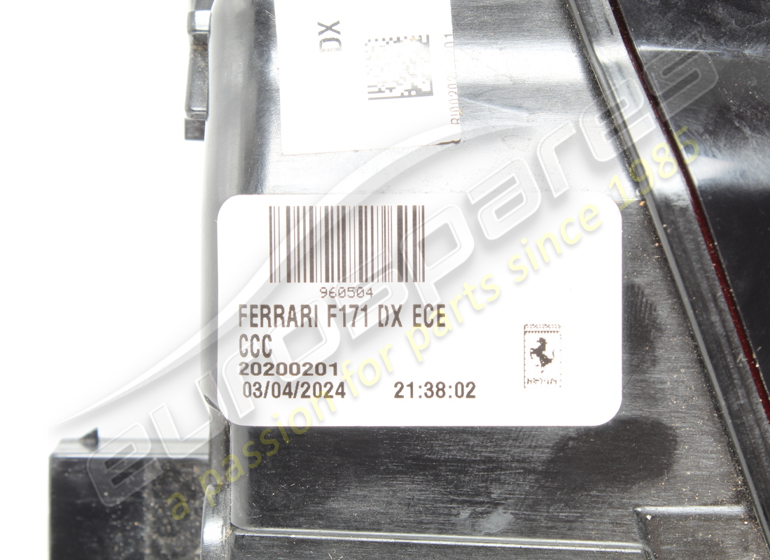 USADO FERRARI FANALE POSTERIORE DX. NÚMERO DE PIEZA 960504 (5) usado ferrari fanale posteriore dx. número de pieza 960504 (5)