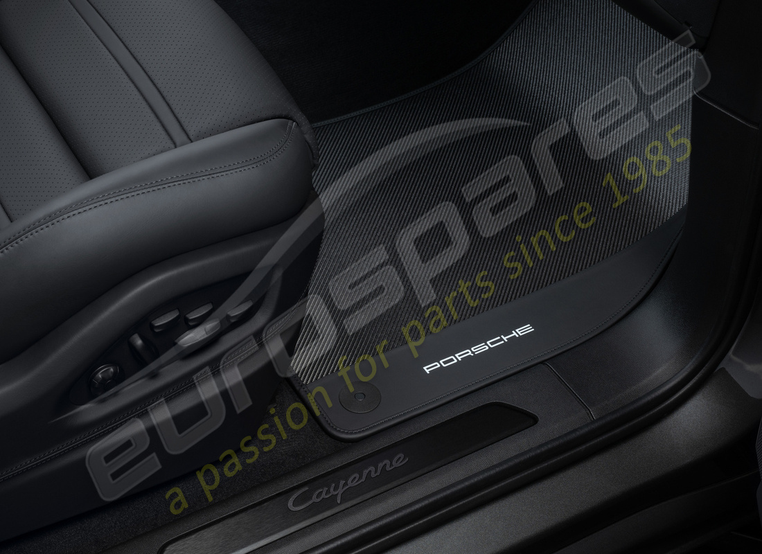 nuevo porsche carbono alfombras de piso con borde de cuero. número de pieza 9y0044844 (1)