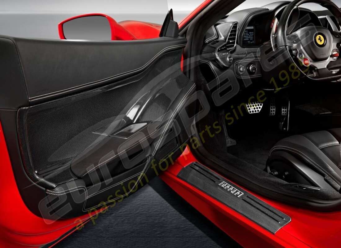 nuevo kit de molduras internas de puerta de fibra de carbono ferrari. número de pieza 70001930 (1)