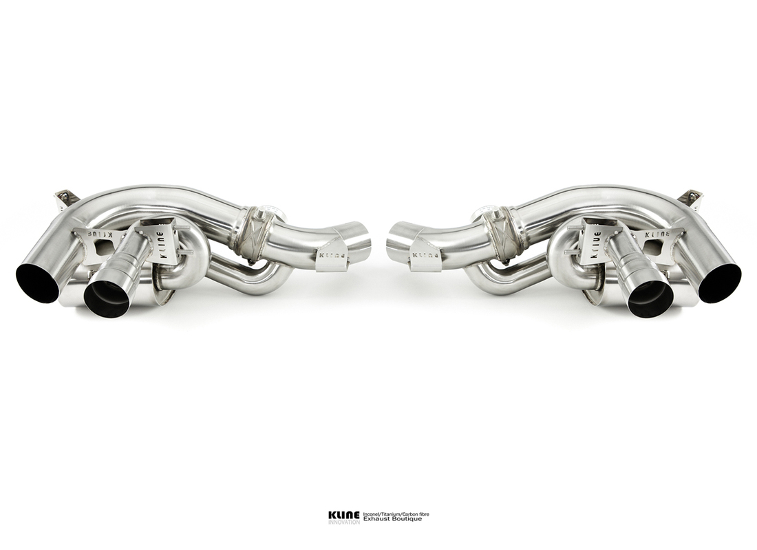 nuevo kline innovation ferrari 812 sistema valvetronic trasero - acero inoxidable. número de pieza klfer812valversss (1)