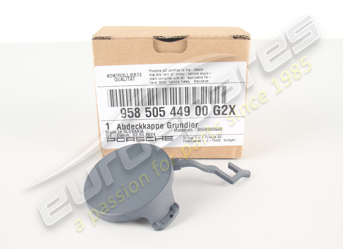 nueva tapa de aro de remolque porsche izquierda imprimada. número de pieza 95850544900g2x (1)