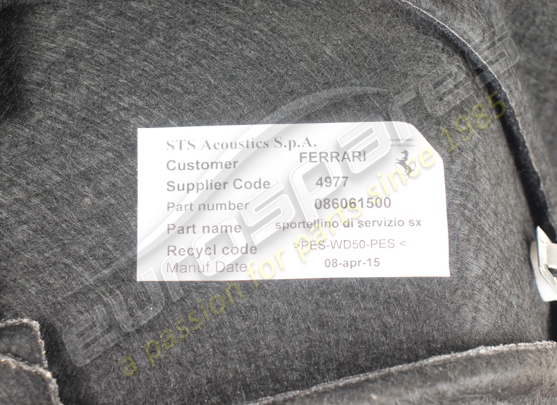 usado ferrari compartimento de equipaje lateral izquierdo. número de pieza 86061300 (5)