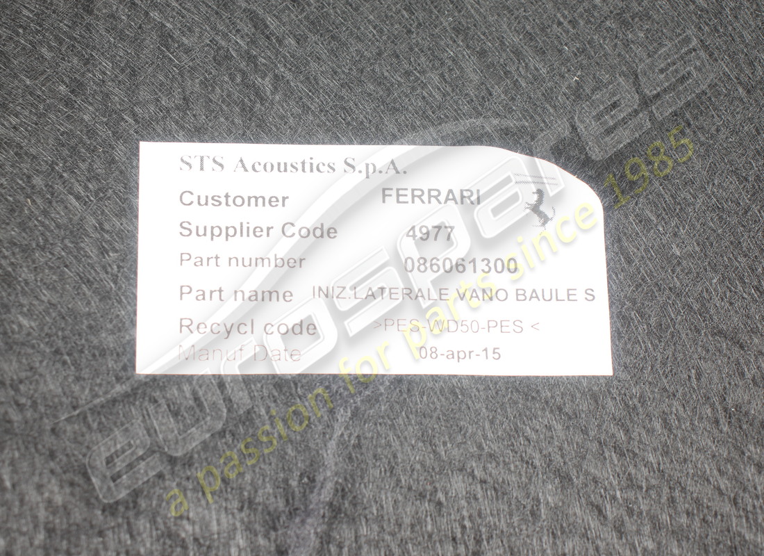 usado ferrari compartimento de equipaje lateral izquierdo. número de pieza 86061300 (6)