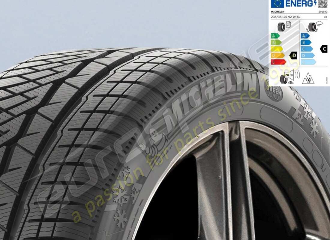 nuevo neumático de invierno delantero michelin pilot alpin ferrari, pa4, 235-, 35, r20 (92w). número de pieza 304003 (1)