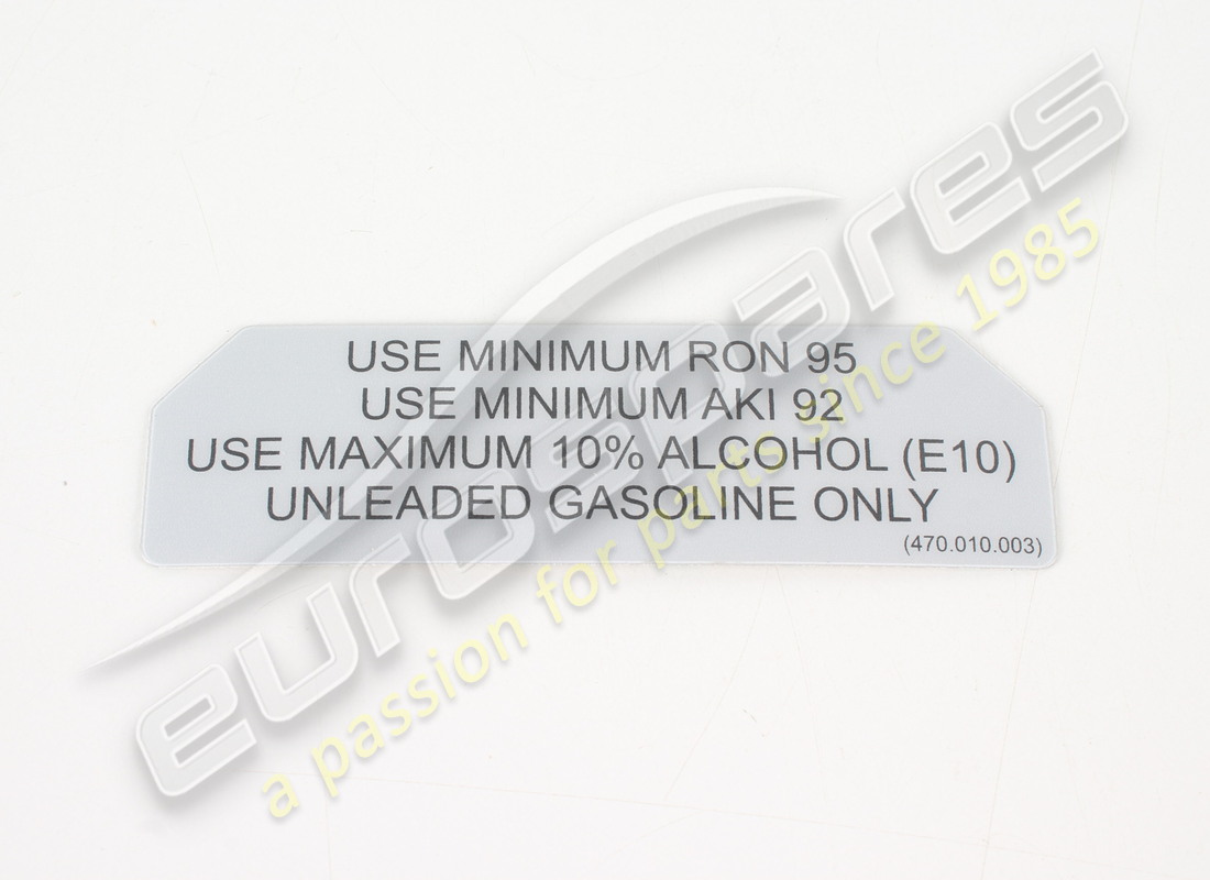nuevo lamborghini tipo de combustible kraftstoffverbrauc. número de parte 470010003 (1)