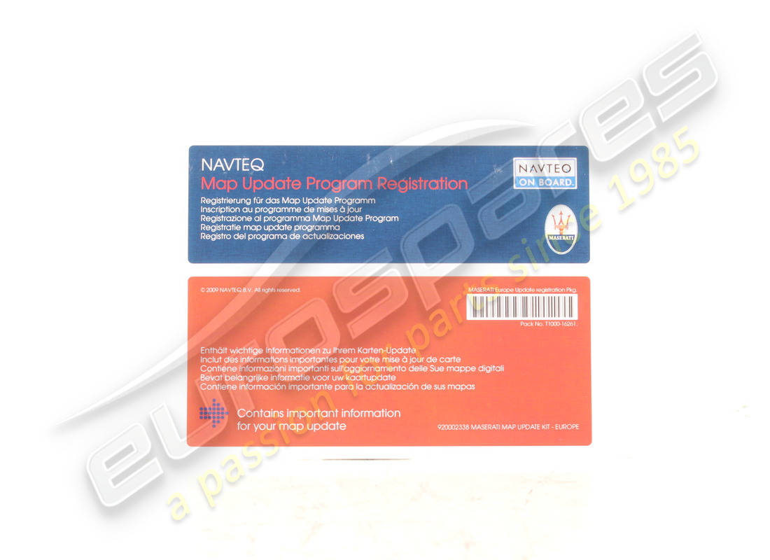 nuevo kit de actualización del mapa de europa maserati maserati. número de parte 920002338 (1)