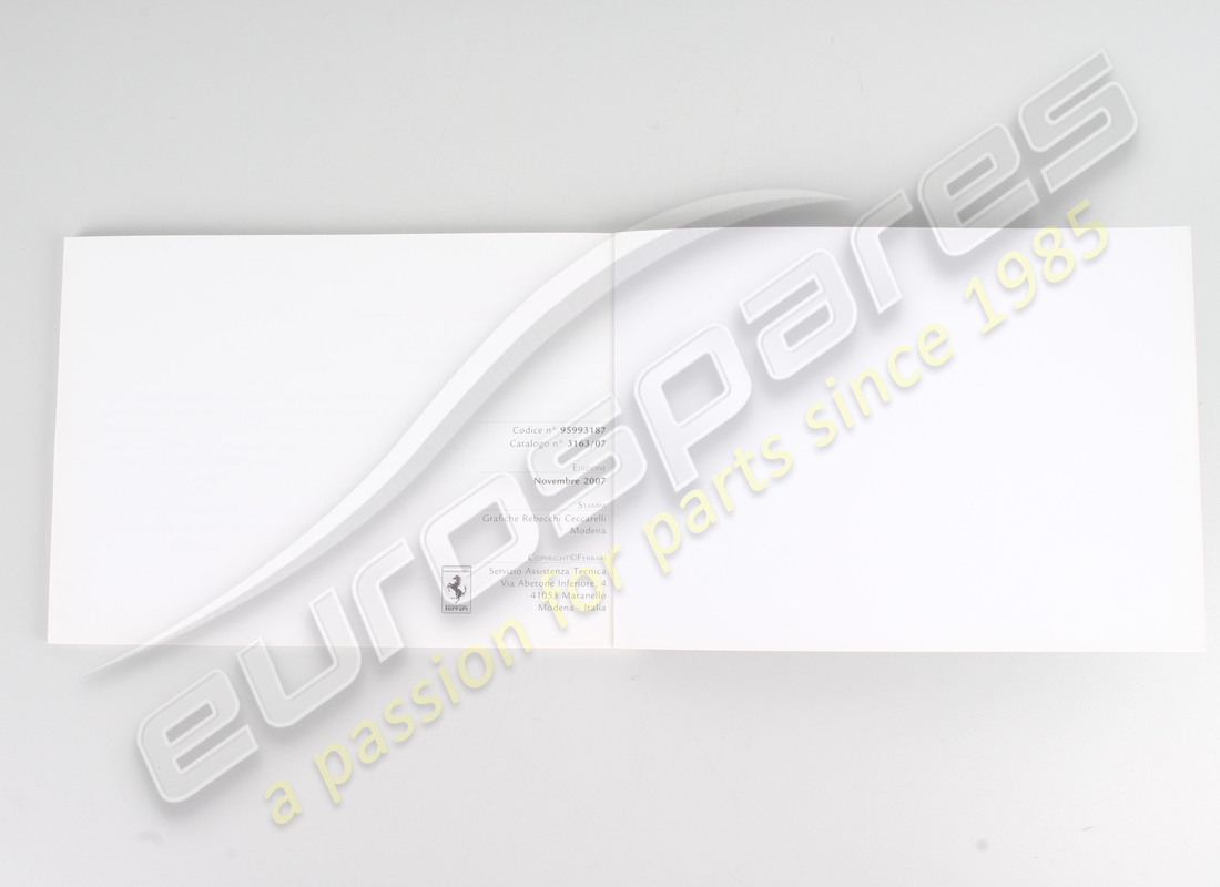 nuevo folleto de energía ferrari. número de pieza 95993187 (2)