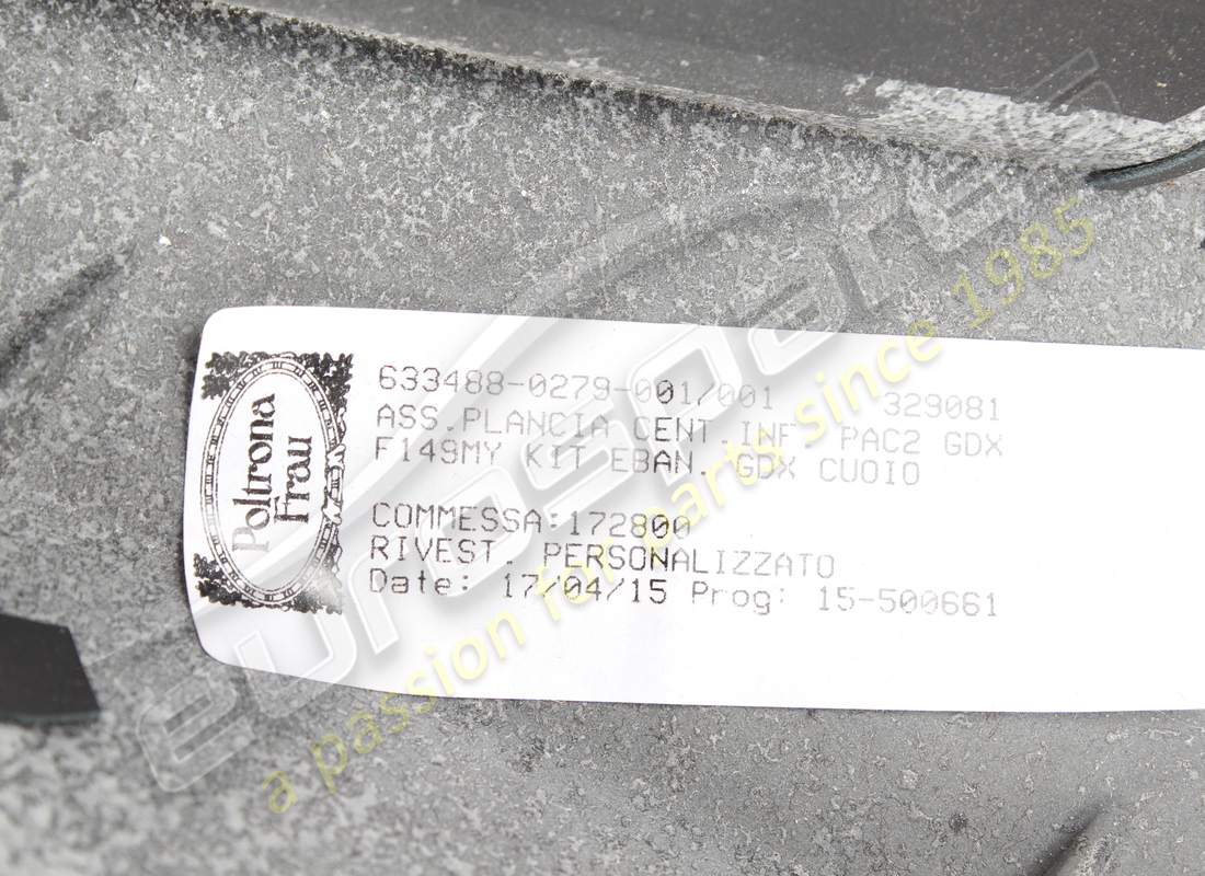 usado ferrari parte inferior central del tablero. número de pieza 86227812 (3)