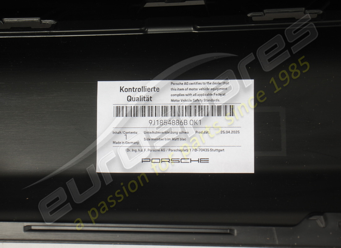 nueva moldura de larguero lateral porsche negro mate. número de pieza 9j1854886bok1 (8)