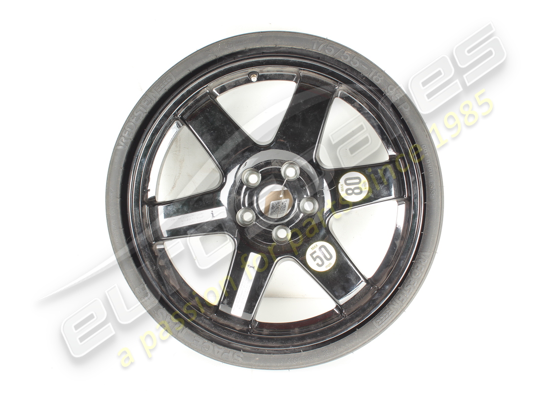 used maserati spare wheel, black alloy. part number 670013624 (1)