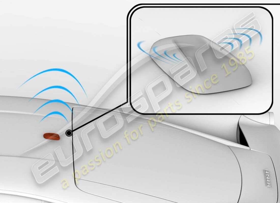 nuevo kit de antena satelitaria (sdars) ferrari. número de pieza 70003020 (1)