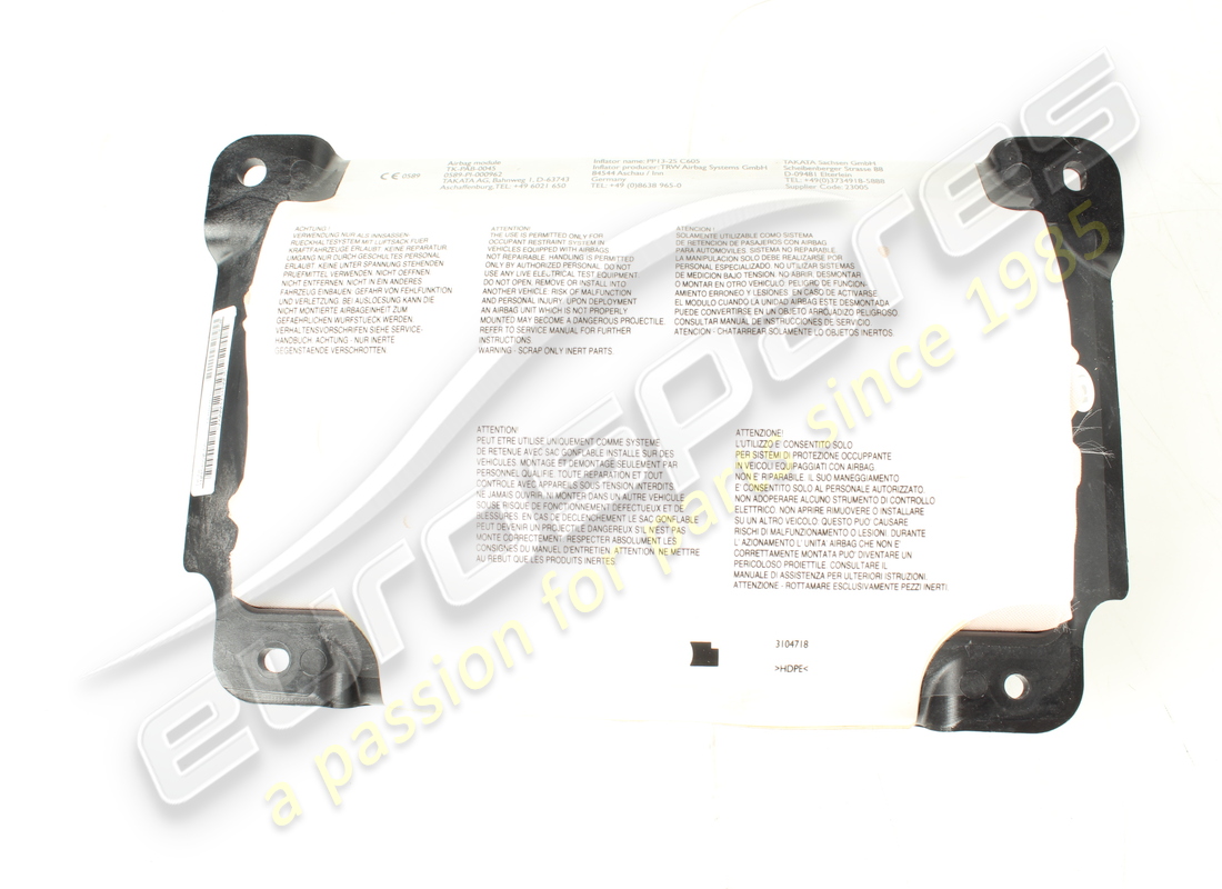 AIRBAG PARA PASAJERO Ferrari USADO. NÚMERO DE PARTE 89207500 (1)