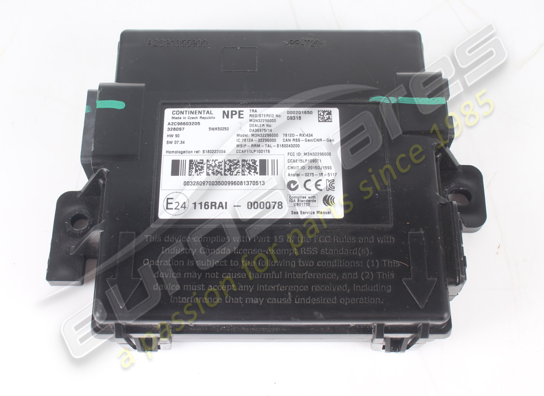 ECU DE ARRANQUE PASIVO FERRARI USADA. NÚMERO DE PARTE 328097 (1) ecu de arranque pasivo ferrari usada. número de parte 328097 (1)