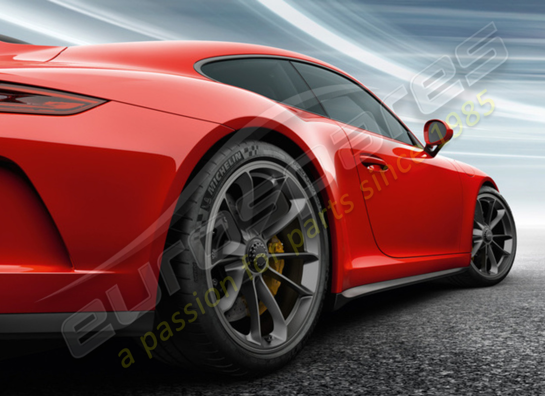 nuevo porsche 20-inch gt3 juego de ruedas - en platino (satinado-brillo). número de parte 99104460311 (1)