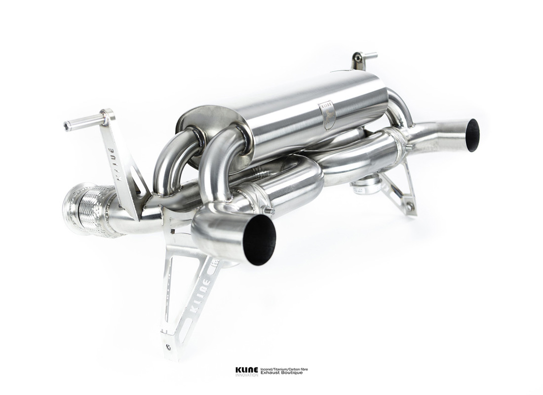nuevo kline innovation lamborghini huracan performante sistema valvetronic - inconel. número de pieza kllamhurfalversinc (1)