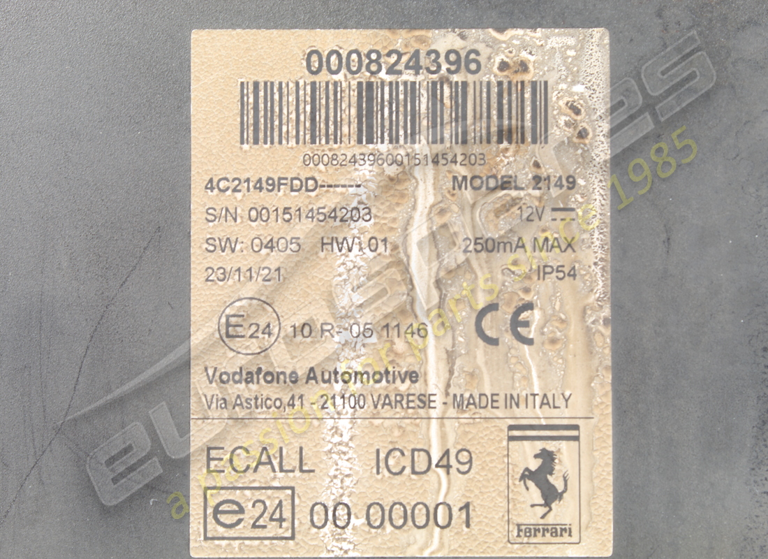 dañado ferrari tcu llamada / svr. número de pieza 824396 (6)