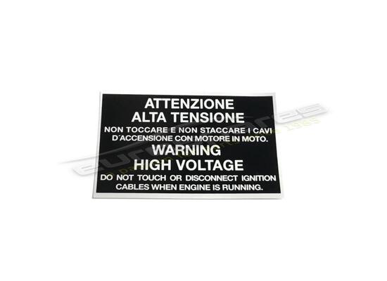 nuevo ferrari advertencia placa de alto voltaje número de pieza 113404