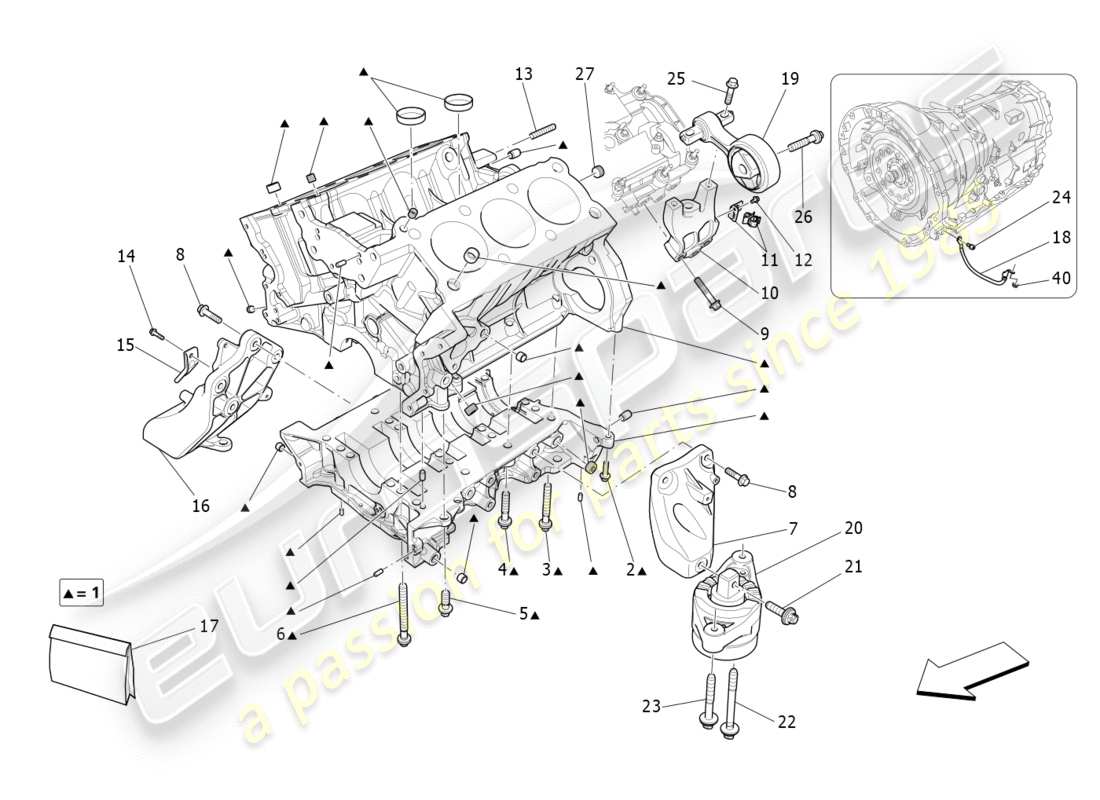 maserati qtp 3.0 tds v6 275hp (2015) diagrama de piezas del carter