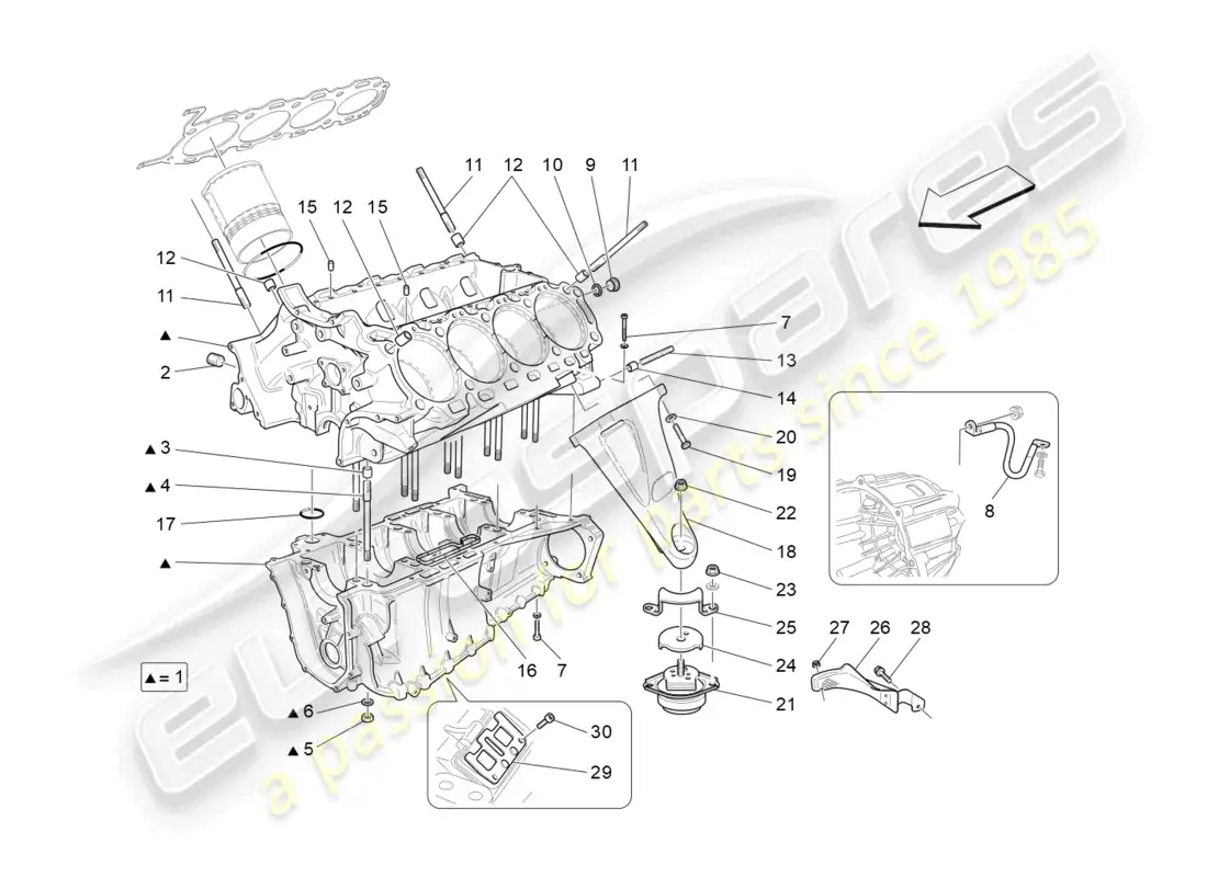 maserati granturismo mc stradale (2011) diagrama de piezas del carter